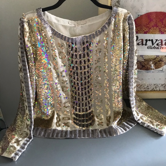 🌼Gorgeous Boston Proper sequins Blouse 🌼 - Picture 2 of 10